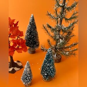 Christmas village trees